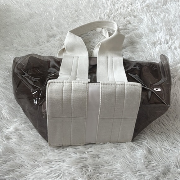 (LSF) Rebecca Minkoff Women’s Clear fan tote bag in Smoke, NWT - Picture 8 of 16